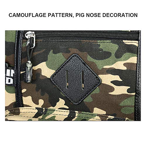 YMXLJJ Mochilas Escolares Impermeables de Camo, Mochila para Viajes al Aire Libre Que Acampa, Bolsa para Computadora Portátil de Gran Capacidad