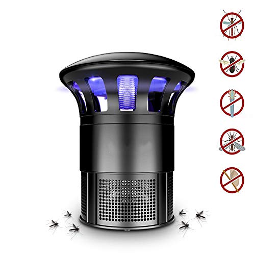 YOLL 2019 Nuevo Hot Mosquito Killer Dormitorio Insecto Trampa Fotocatalizador Mosquito Asesino Lámpara Forma de Seta con Luz LED Las Mujeres Embarazadas niños Pueden Usarlo con Confianza,Black