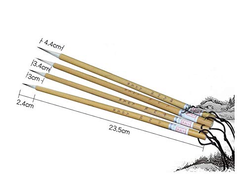 YXCUIDP Chino de la caligrafía china pluma de los cepillos Pintura Pintura de paisaje del sistema de cepillo fino oro Comadreja Cuerpo y la lana de pelo pluma de los cepillos