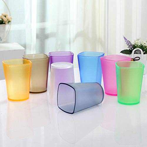 YYUYOM 2Pc Taza Simple Pareja Baño Plástico Enjuague Bucal Taza Niños Cepillo De Dientes Exfoliante Enjuague Bucal Taza-Púrpura