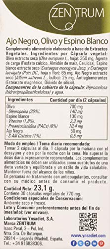 Zentrum Ajo Negro, Olivo y Espino Blanco - 30 Cápsulas