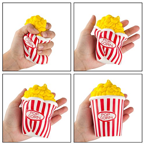 ZhengYue Squishy Kawaii Grandes Juguete Niños Squeeze Popcorn Copa Squishy Slow Rising Pack Descompresión Juguetes Compresivos (Rojo)