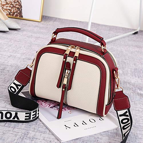 ZIHUINI Paquete Personalidad Costura Color de Contraste Bolso Femenino 2019 nicho diseño Nueva Cadena portátil Diagonal pequeña Bolsa Cuadrada