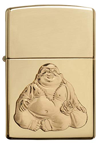 Zippo - Mechero Unisex de Buda, Resistente al Viento, latón Pulido, Talla única