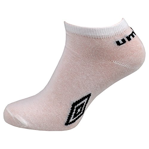 12 pares de calcetines tobilleros deportivos para hombre producto oficial de Umbro - Tallas 39 - 46 blanco blanco