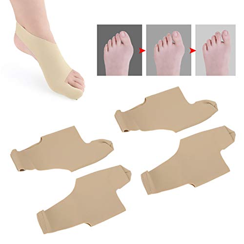 2 pares de correctores de juanete con férula de juanete, calcetines de juanete para el alivio dolor juanete de Hallux Valgus, corrector de juanete para deporte - Enderezadora dedo gordo(L)