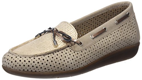 24 HORAS 23533, Mocasines (Loafer) para Mujer, Beige (Taupe 10), 39 EU