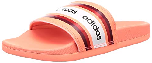 adidas Adilette Comfort, Sandalia Mujer, Signal Coral/Collegiate Burgundy/Calzado Blanco, 38 EU