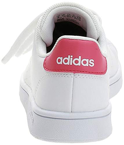 adidas Advantage C, Zapatillas de Tenis Unisex niños, Blanco Ftwbla Rosrea Ftwbla 000, 28 EU