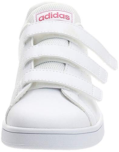 adidas Advantage C, Zapatillas de Tenis Unisex niños, Blanco Ftwbla Rosrea Ftwbla 000, 28 EU