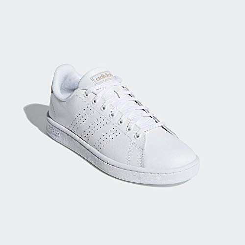 adidas Advantage, Sneaker Mujer, Blanco Ftwbla Ftwbla Cobmet 000, 38 2/3 EU