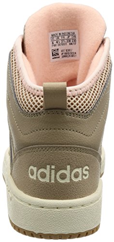 adidas CF Hoops Mid WTR W, Zapatillas Altas Mujer, Marrón (Trace Khaki/Chalk White), 39 1/3 EU