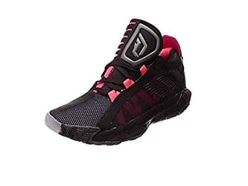 Adidas Dame 6 J, Zapatillas Deportivas, Core Black/Trace Grey Met. F17/SHOCK Red, 36 EU