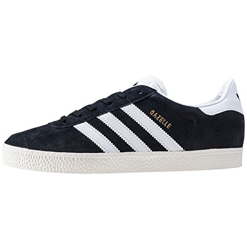 ADIDAS Gazelle J, Zapatillas Unisex Adulto, Negro (Core Black/Footwear White/Gold Metallic 0), 38 2/3 EU