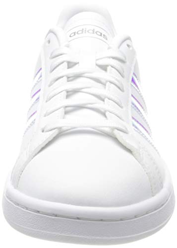 Adidas Grand Court, Zapatos de Tenis Mujer, FTWR White/Silver Met./Silver Met, 40 EU