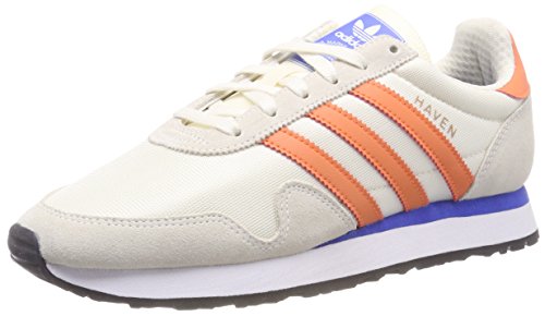 adidas Haven, Zapatillas de Gimnasia para Hombre, Blanco (Chalk White/Trace Orange/Off White 0), 49 1/3 EU