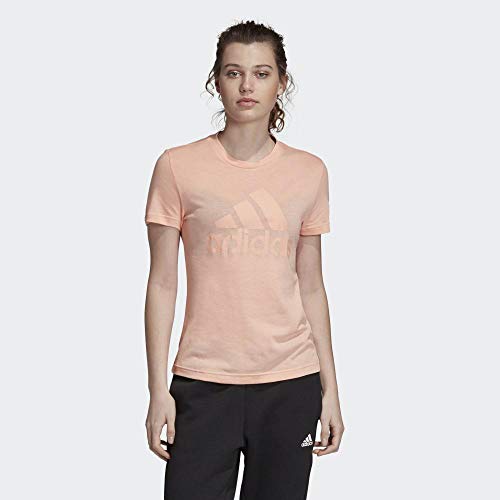 adidas Must Haves Badge of Sport - Camiseta para Mujer, Color Naranja, Mujer, Camisetas, EB3795, Albaricoque, Medium