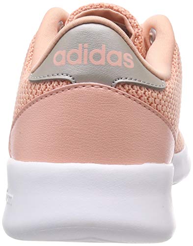 adidas Qt Racer, Zapatillas de Running Mujer, Rosa (Dust Pink/Platinum Met./Cloud White Dust Pink/Platinum Met./Cloud White), 38 2/3 EU