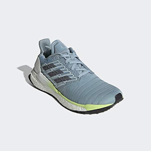 adidas Solar Boost W, Zapatillas de Running Mujer, Gris (Ash Grey S18/Onix/Hi/Res Yellow Ash Grey S18/Onix/Hi/Res Yellow), 36.5 EU