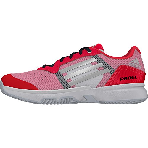 adidas Sonic Court W Padel, Zapatillas de Tenis para Mujer, Rojo/Plateado/Blanco (Rojimp/Plamat/Ftwbla), 37 1/3 EU