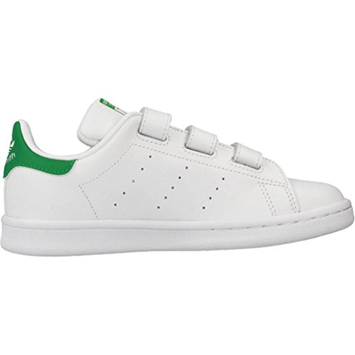 Adidas Stan Smith S, Zapatillas de Deporte Unisex Niños, Blanco Footwear White Footwear White Green, 34 EU