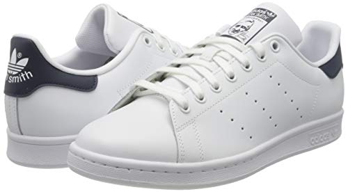 Adidas Stan Smith Zapatillas de Deporte Unisex adulto, Blanco Corriendo Blanco Corriendo Blanco Nuevo Azul Marino, 44 EU (9.5 UK)