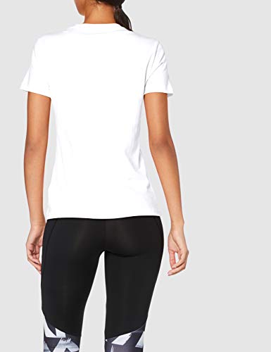 adidas W E Lin Slim T T-Shirt, Mujer, White/Black, M