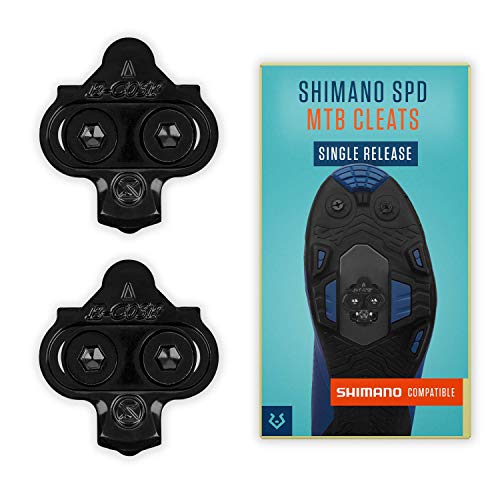 Alphatrail Shimano SPD MTB Cleats Carter I Single Release I Adecuado para Spinning I Incl. el Kit de Montaje I Compatible con los Pedales de Clic i.a. Shimano XTR, Shimano XT, Saint, SLX & Deore