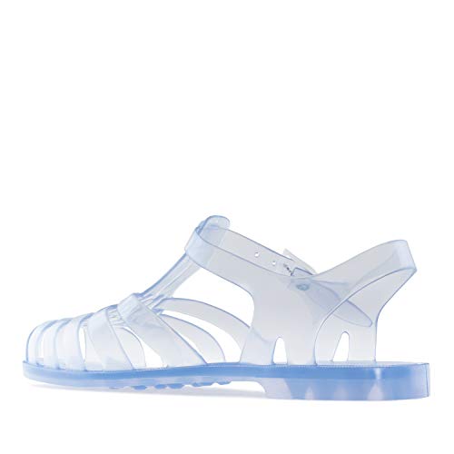 Andres Machado - Sandalias de Verano de Goma Unisex para Mujeres, Hombres y niños - AM188 - cangrejeras con Cierre de Hebilla - Transparente -EU 38