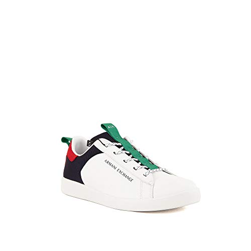 Armani Exchange Berlin Casual Low Top, Zapatillas Hombre, Opt White Multicolor, 44 EU