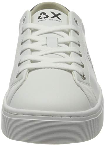 Armani Exchange Mina Cupsole Premium Low Top, Sneaker Mujer, OP.White+Black, 40 EU