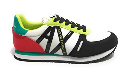 Armani Exchange Rio Retro Running, Sneaker Mujer, OP.White+Multicolor, 38 EU