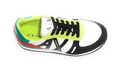 Armani Exchange Rio Retro Running, Sneaker Mujer, OP.White+Multicolor, 38 EU