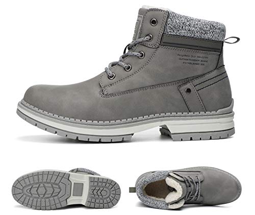 ARRIGO BELLO Botas Mujer Botines Zapatos Invierno Botas de Nieve Cálido Fur Forro Aire Libre Boots Urbano Fiesta Oficina Caminando Senderismo 36-41(37 EU,Gris)