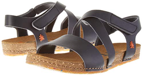 Art Creta, Sandalias con Punta Abierta Mujer, Negro (Black Black), 38 EU