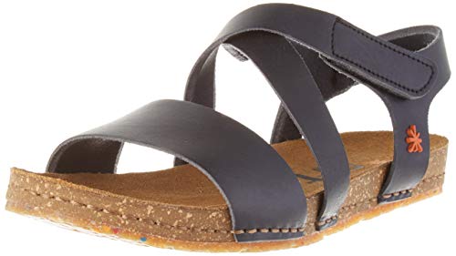 Art Creta, Sandalias con Punta Abierta Mujer, Negro (Black Black), 38 EU