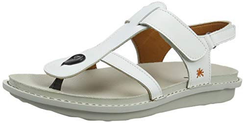 Art I Explore, Sandalias con Punta Abierta Mujer, Blanco (White White), 38 EU