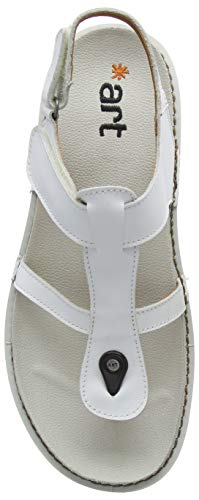 Art I Explore, Sandalias con Punta Abierta Mujer, Blanco (White White), 38 EU