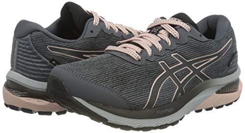 Asics Gel-Cumulus 22 G-TX, Road Running Shoe Mujer, Carrier Grey/Ginger Peach, 40 EU