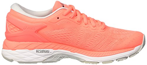 Asics Gel-Kayano 24, Zapatillas de Entrenamiento para Mujer, Naranja (Flash Coral/Black/White), 35.5 EU