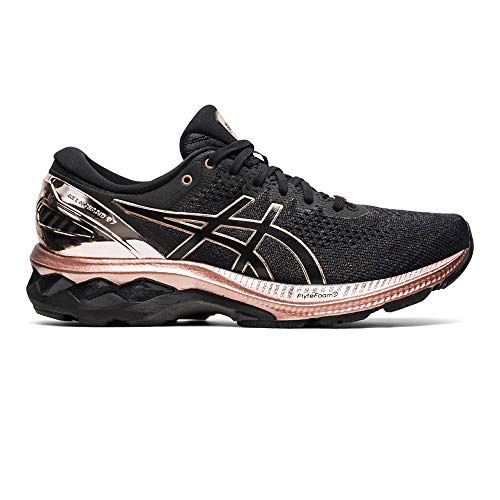 Asics Gel-Kayano 27 Platinum, Road Running Shoe Mujer, Black/Rose Gold, 40 EU