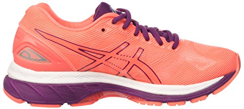 Asics Gel-Nimbus 19, Zapatillas de running Para Mujer, Naranja (Flash Coral/Dark Purple/White), 37 EU