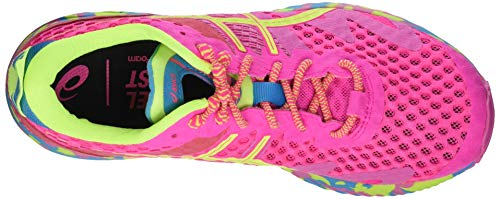 Asics Gel-Noosa Tri 12, Road Running Shoe Mujer, Pink GLO/Safety Yellow, 40 EU