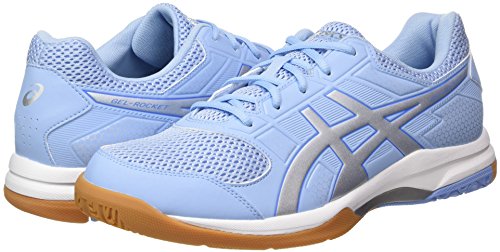 Asics Gel-Rocket 8, Zapatillas de Voleibol Mujer, Azul (Airy Blue/Silver/White 3993), 36 EU