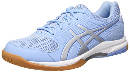 Asics Gel-Rocket 8, Zapatillas de Voleibol Mujer, Azul (Airy Blue/Silver/White 3993), 36 EU