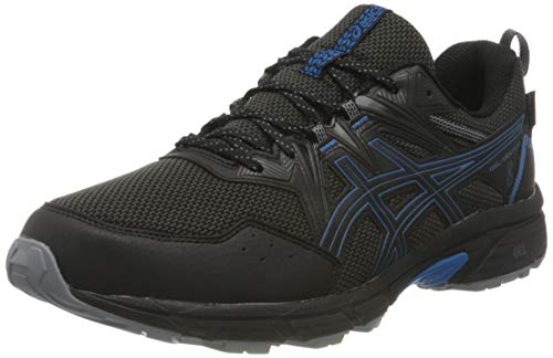 Asics Gel-Venture 8 Waterproof, Trail Running Shoe Hombre, Black/Reborn Blue, 42.5 EU