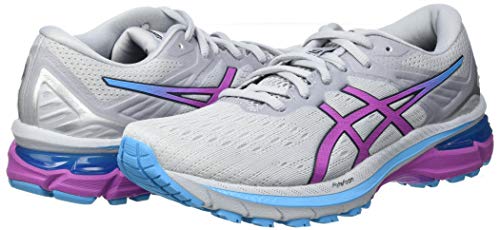 Asics GT-2000 9, Road Running Shoe Mujer, Piedmont Grey/Digital Grape, 39 EU