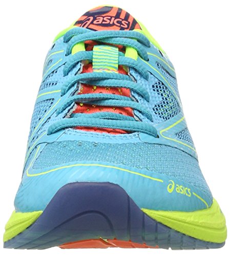 Asics Noosa FF, Zapatillas de Deporte para Mujer, Azul (Aquarium / Flash Coral / Safety Yellow), 38 EU