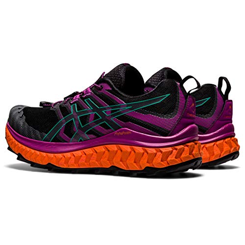 Asics Trabuco MAX, Zapatilla de Trail Running Mujer, Black/Digital Grape, 42.5 EU