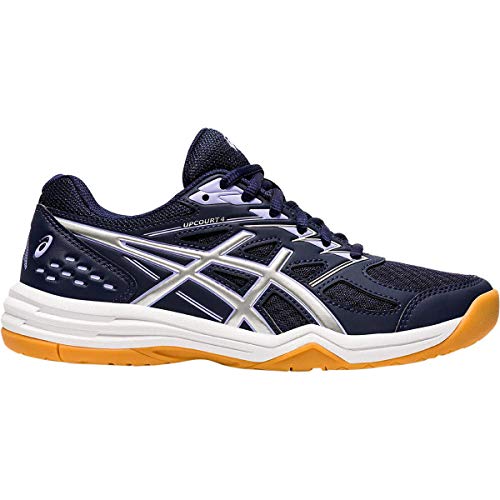 ASICS Upcourt 4, Zapatillas de vleibol Mujer, Peacoat Pure Silver, 40.5 EU